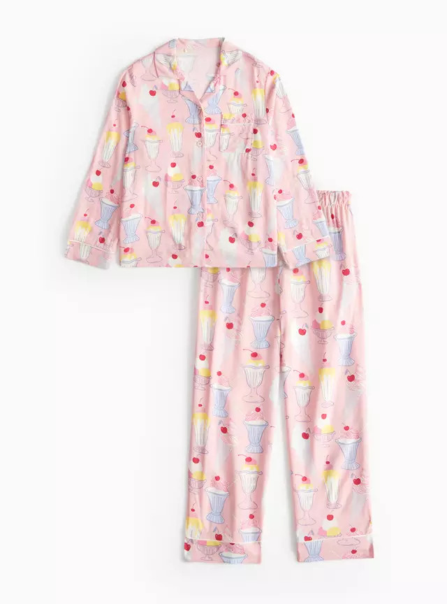 Pink Ice Cream Sundae Traditional Pyjamas 6-7 years | Tu Clothing