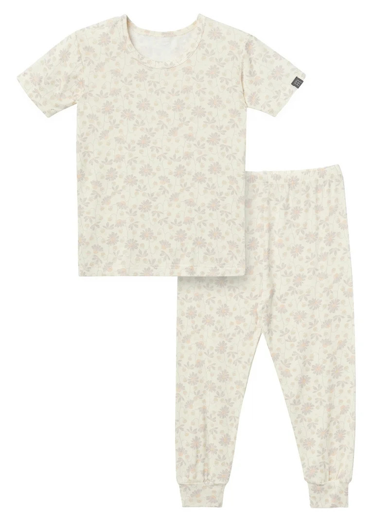 Modern Moments by Gerber Toddler Neutral Super Soft Tight Fitting Pajama Set, 2-Piece, Sizes 12 M... | Walmart (US)