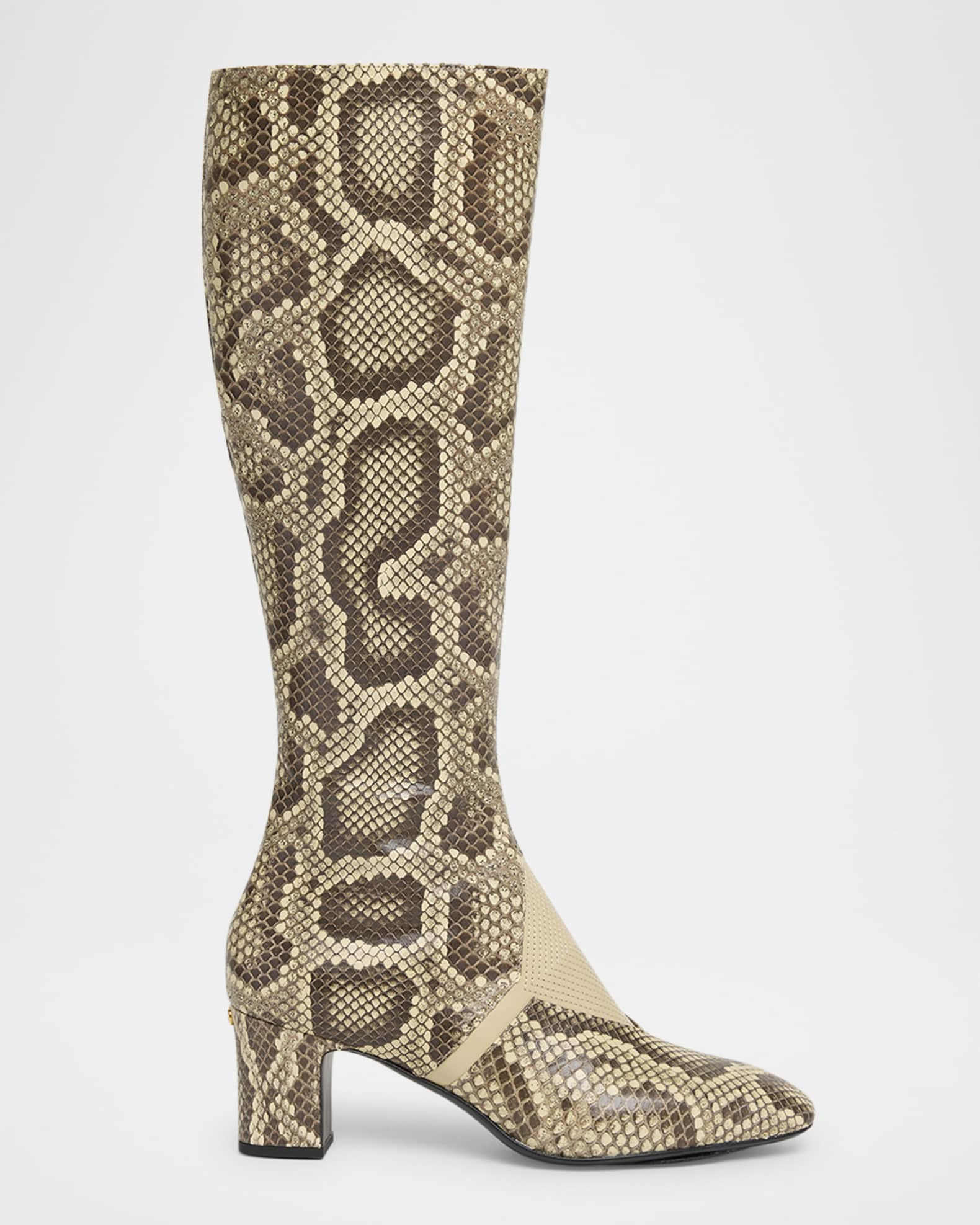 Equivoque Tall Snake-Embossed Boots | Neiman Marcus