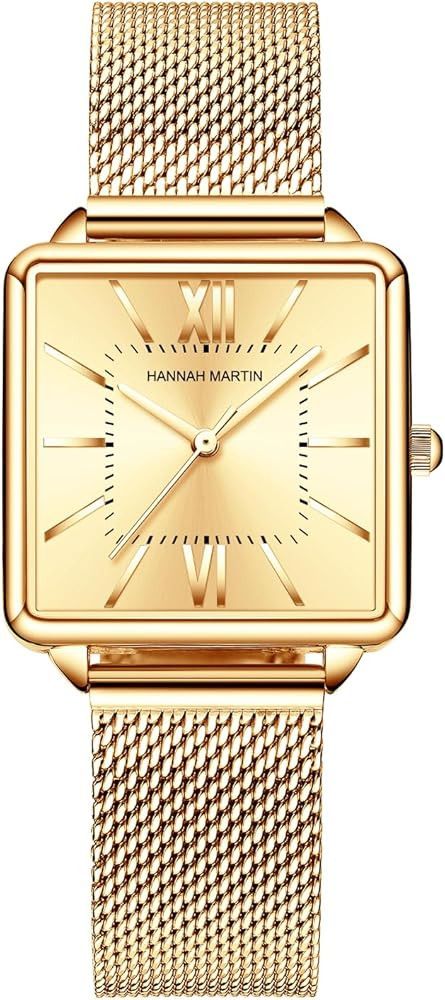 Gold Watches for Women Vintage Square Face Dainty Waterproof Quartz Watch Ladies Party Jewelry Br... | Amazon (US)