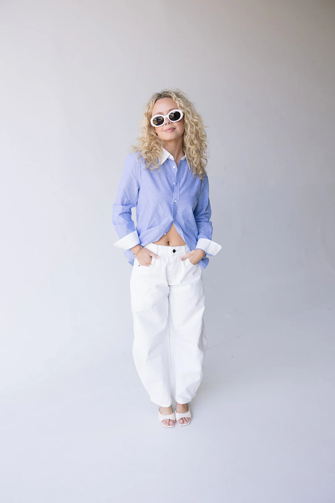 Jordan Barrel Jeans - White Large | Fancyd Boutiqe