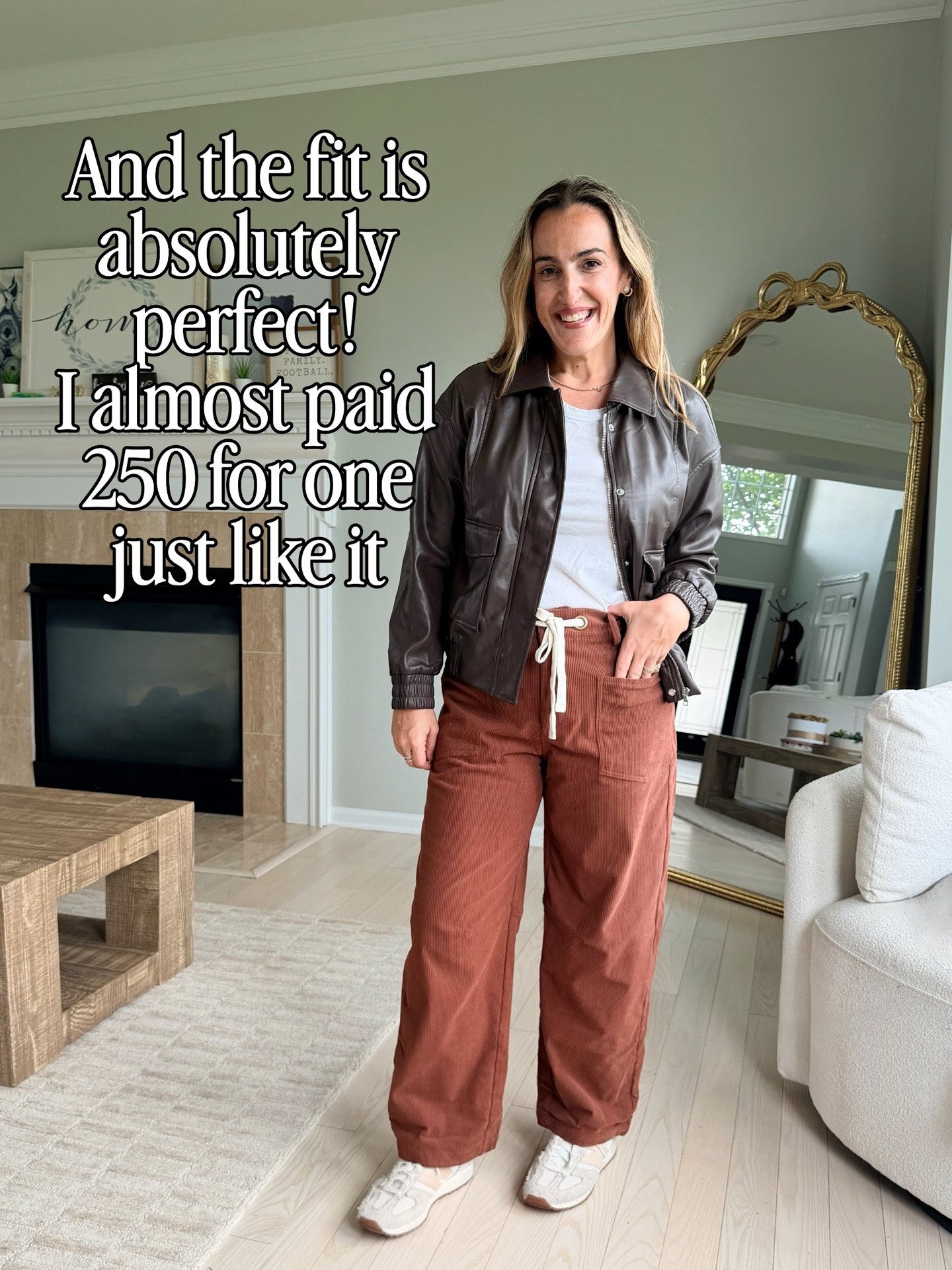 This is the best fall look. It looks so $$$ but it surprisingly affordable. A great layer to bring to the fall sports games or for you #fallfamilyphotos.
Wearing a medium in all #fallcoat #fauxleather #dupes  

 #LTKootd #LTKOver40 #LTKMidsize