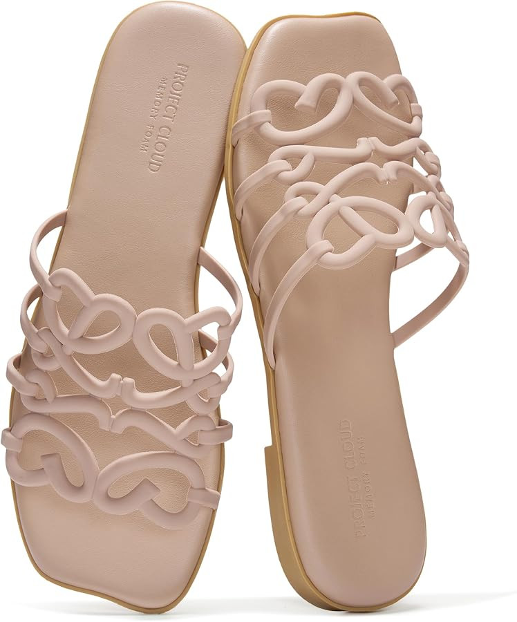 Project Cloud Womens Flat Sandals, Non Slip Dressy Sandals for Women (Lisa) | Amazon (US)