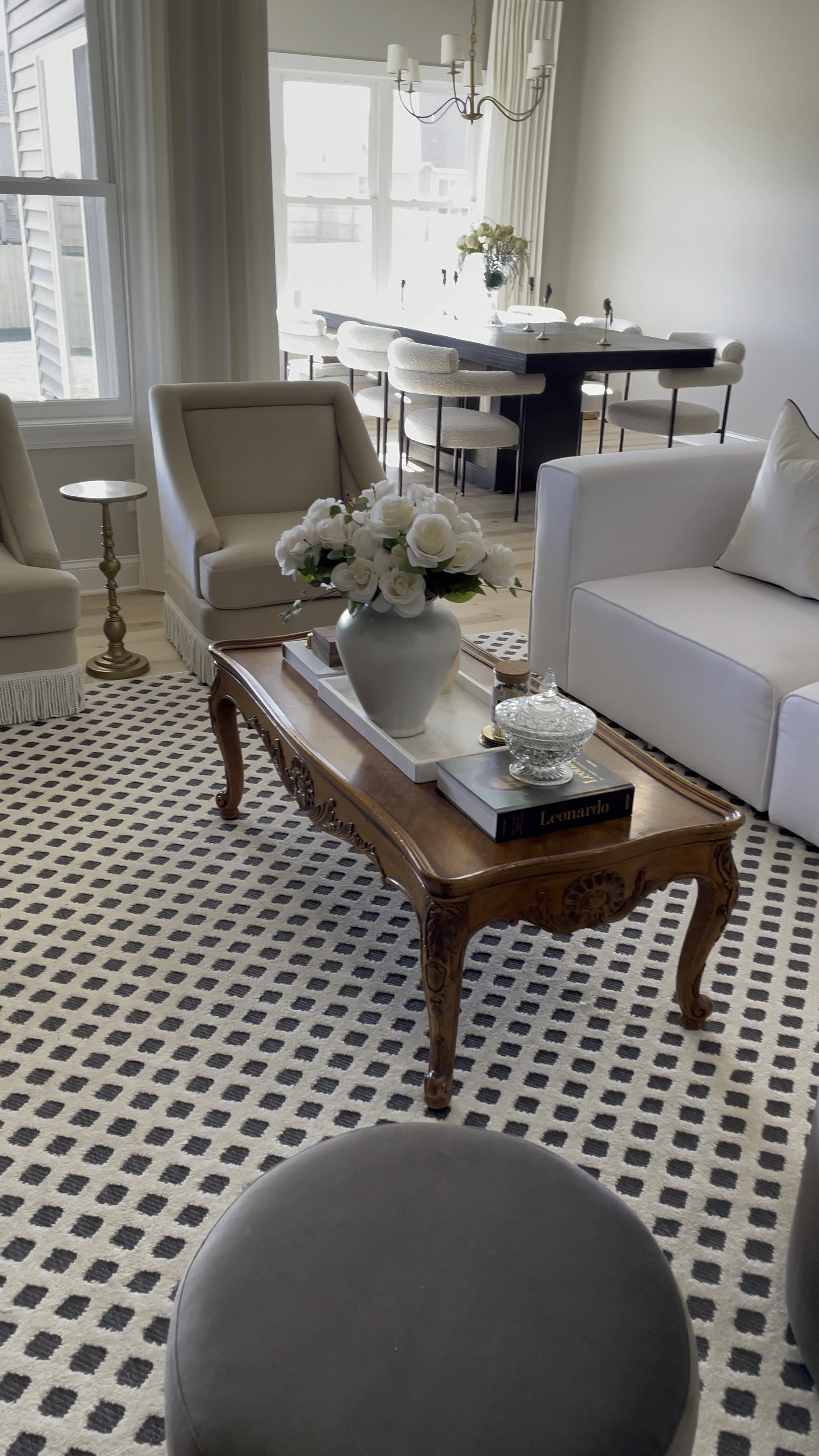 Mixing rugs in an open concept room doesn’t have to overwhelming. I shared all my tips & tricks in the blog. Here are the 3 main rugs in our great room area.

Home. Rugs. Multiple rugs. Classic home decor. Vintage home. Modern home. Checkered rug. Neutral rug. Entryway rug. Kitchen rug. White couch. Unique accent chairs. Gold side table. Gold faucet.



#LTKVideo #LTKhome #LTKfindsunder50