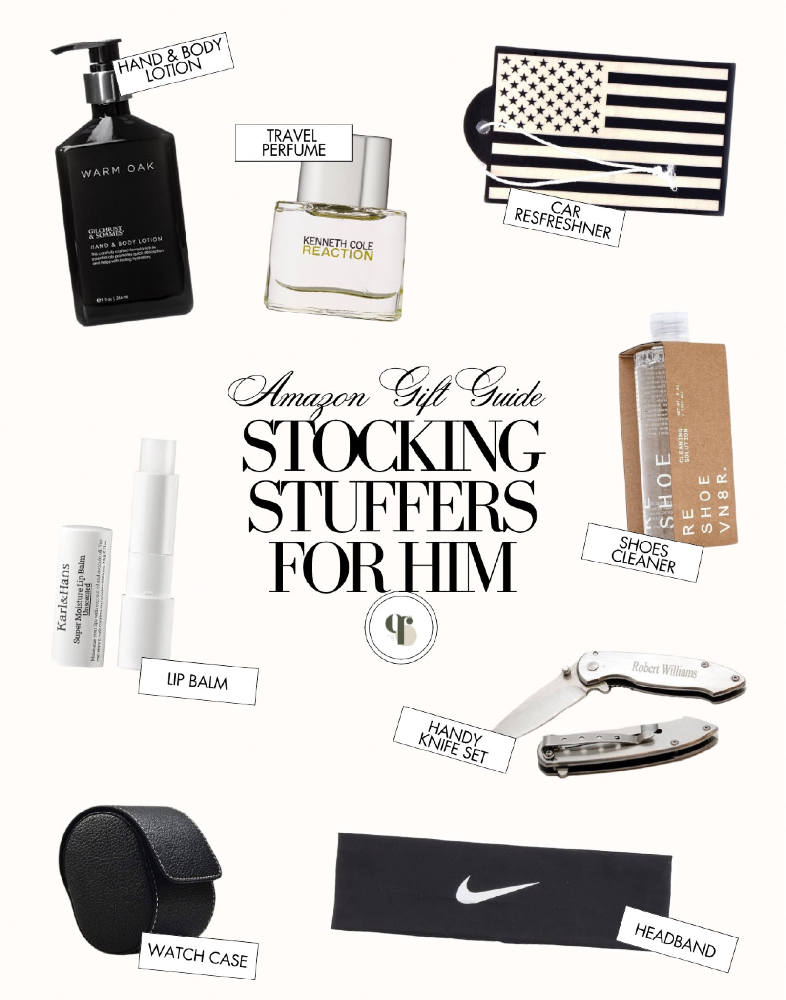 Amazon Christmas Stocking Stuffer For Him

Amazon holiday gift guide / gift for him / Christmas stocking ideas / lip balm / headband / car refreshner / watch case / shoes cleaner / body lotion / travel perfume / amazon black friday / amazon cyber week / handy knife set

#LTKGiftGuide #LTKCyberWeek #LTKmens