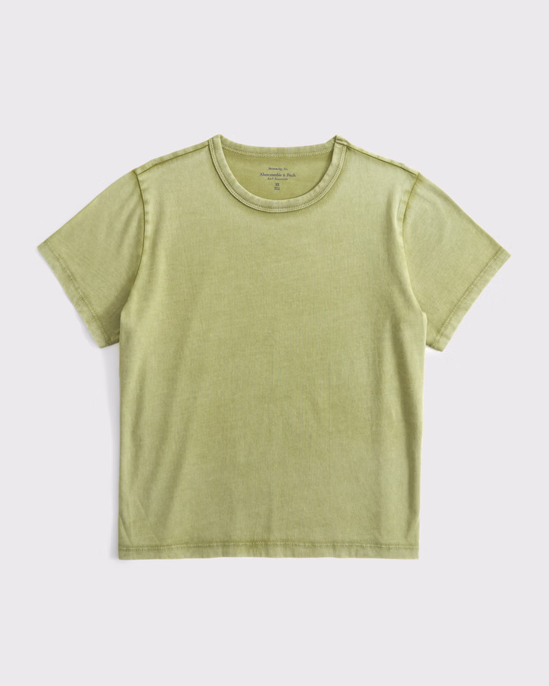 Essential Polished Body-Skimming Tee | Abercrombie & Fitch (US)