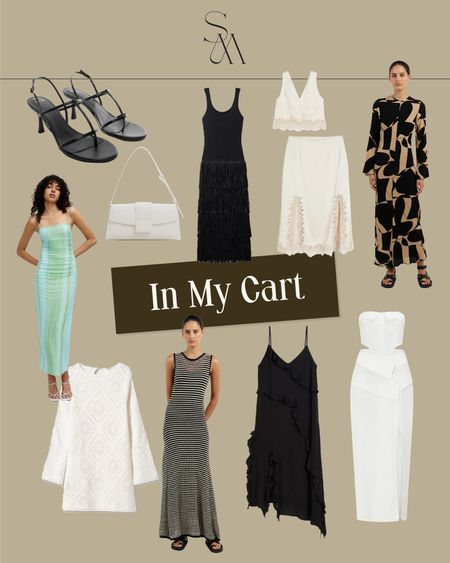 In my cart: Summer maxi dresses, 2 piece sets, black strappy heel sandals, white shoulder bag

#LTKshoecrush #LTKitbag #LTKFind