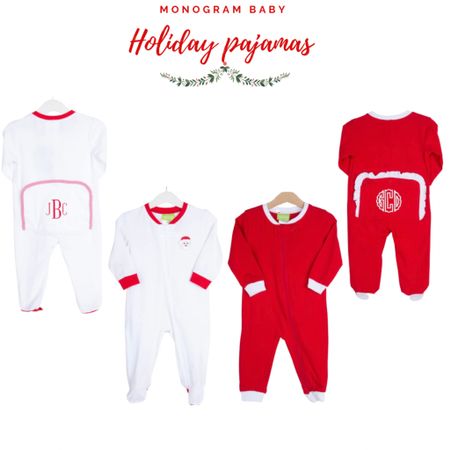 Monogram back baby pajamas! 

#LTKbump #LTKHoliday #LTKfamily