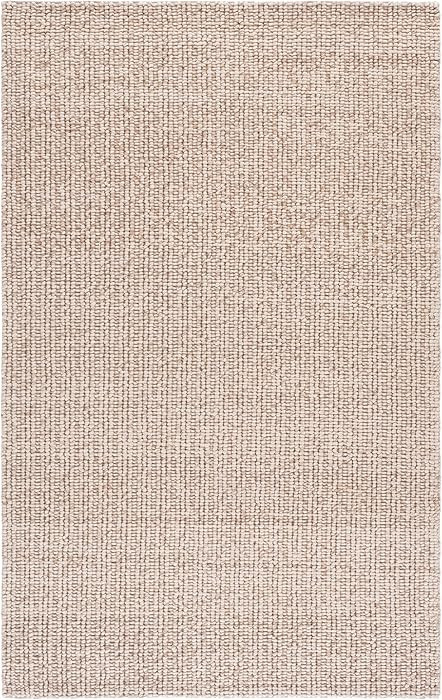 SAFAVIEH Area Rug 6x9 - Natural Fiber Couture Collection - Beige, Handmade Wool, Ideal for Living... | Amazon (US)