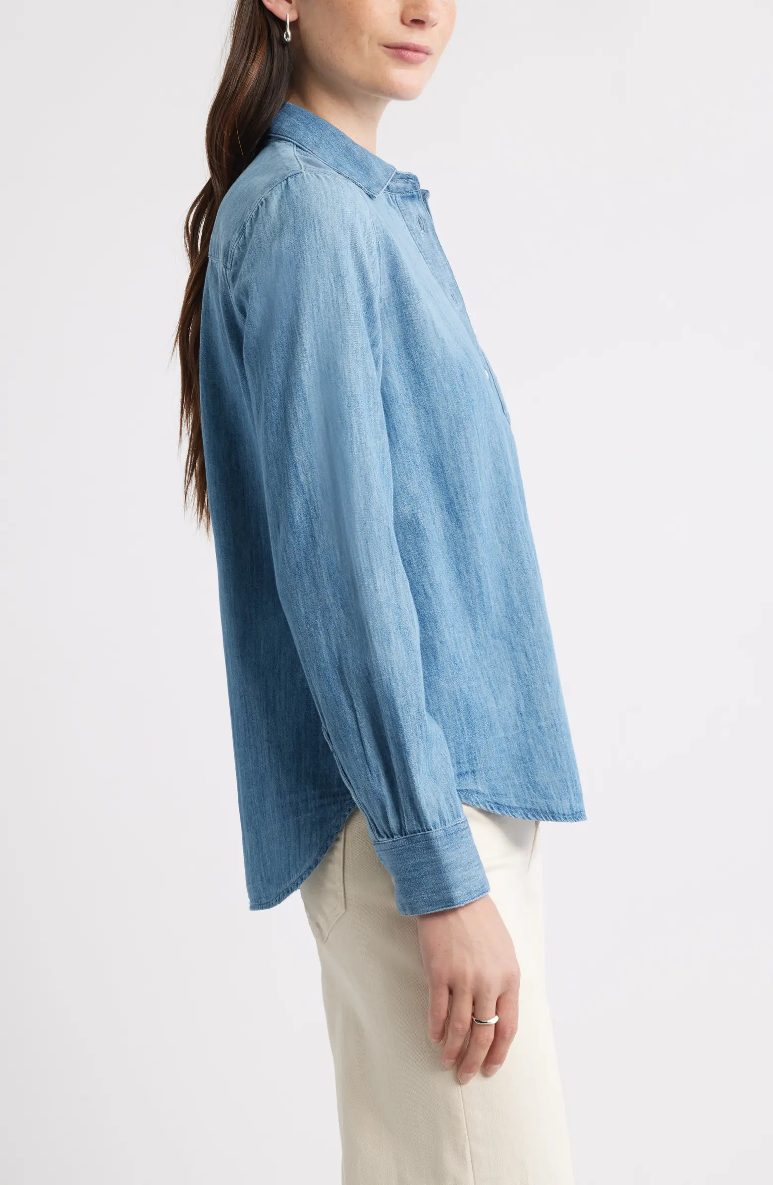 Caslon® Chambray Button-Up Shirt | Nordstrom | Nordstrom