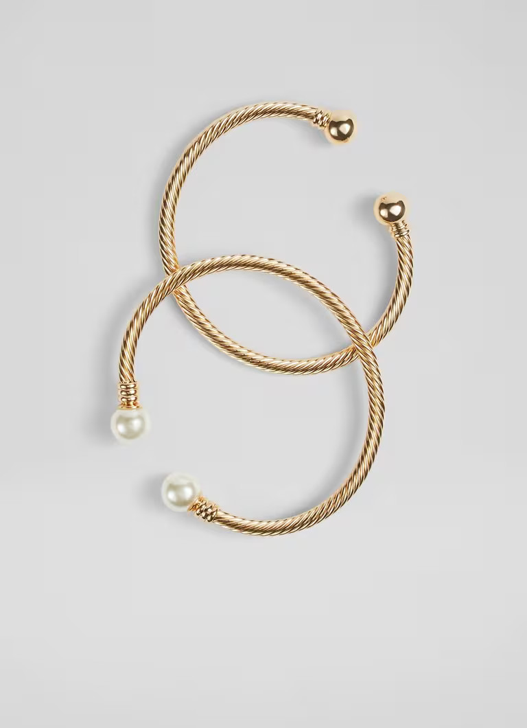 Harper Gold & Pearl Bangles | L.K. Bennett (UK)