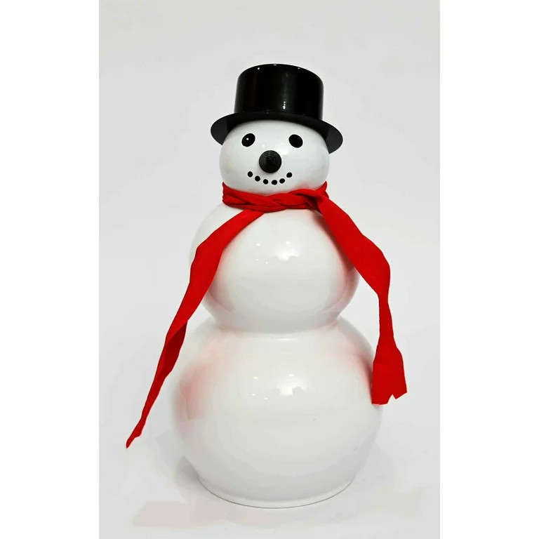 Glass Snowman Christmas Tabletop Decoration, White, 13", by Holiday Time | Walmart (US)