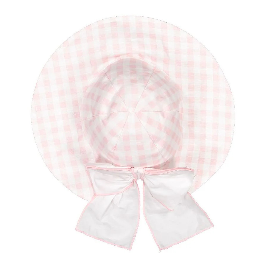 Sal & Pimenta Pink Blossoms Gingham Sunny Hat | JoJo Mommy