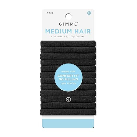 Gimme Beauty Medium Hold Hair Bands - Seamless Spandex & Nylon Ties for All Hair Types - Damage-F... | Amazon (US)