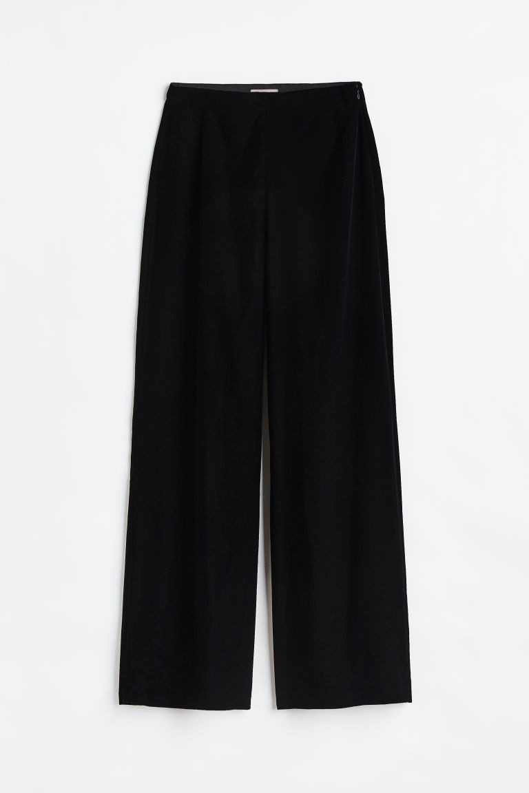 H & M - Velvet Pants - Black | H&M (US + CA)