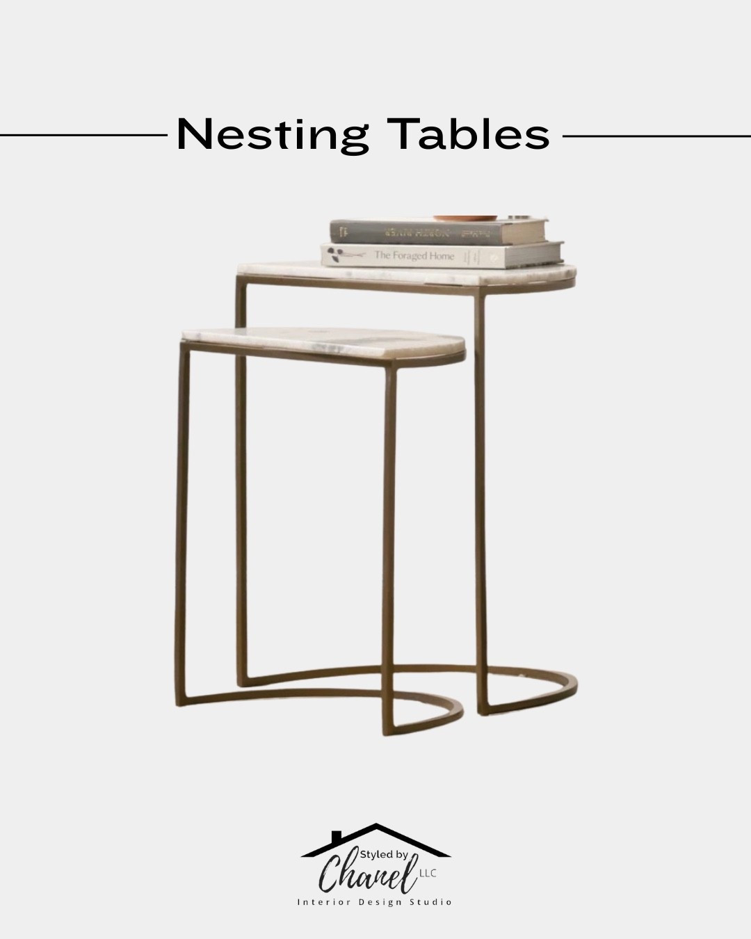 Nesting tables. A high end design look both functional and aesthetic! Loving the curved lines and marble tops. 

Style with a side of practicality. Slim iron legs support semicircle tabletops of classic marble. The nesting feature offers a handy extra surface when it's needed, tucking away with ease when it's not.

#LTKHome #LTKSaleAlert