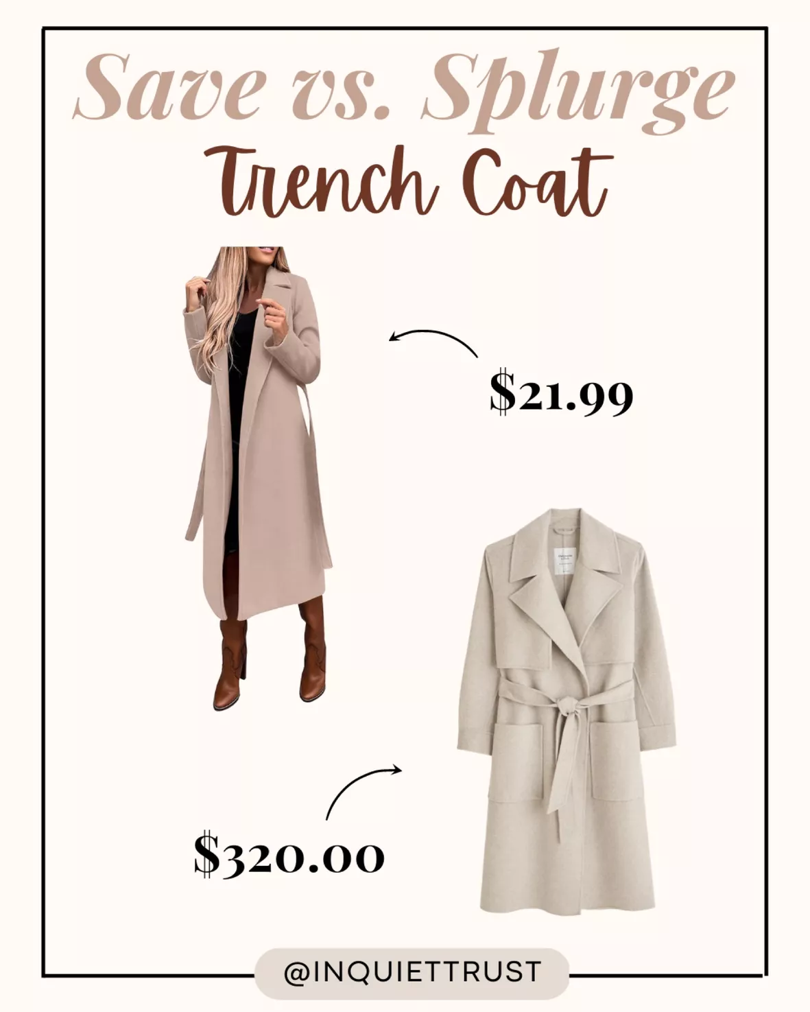 Abercrombie & Fitch Women's Elevated Double Cloth Trench Coat
