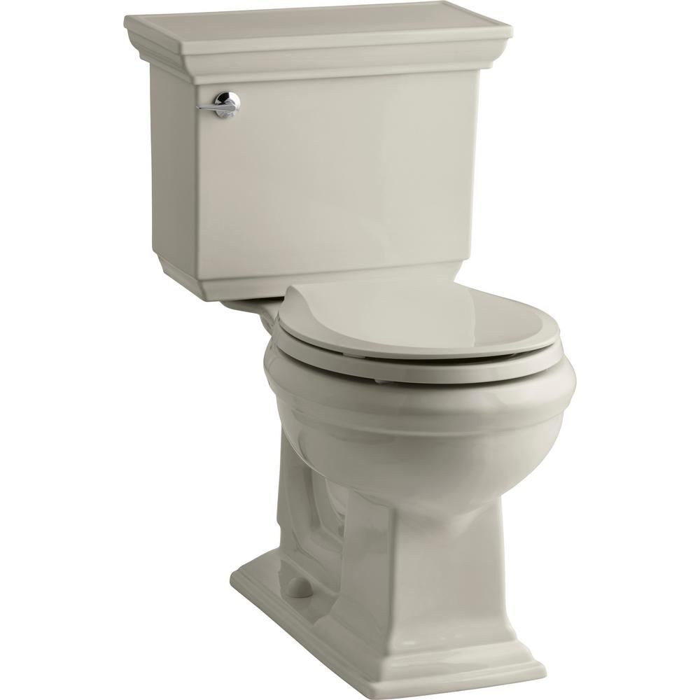 KOHLER Memoirs Stately 2-piece 1.28 GPF Single Flush Round Toilet with AquaPiston Flushing Technolog | The Home Depot