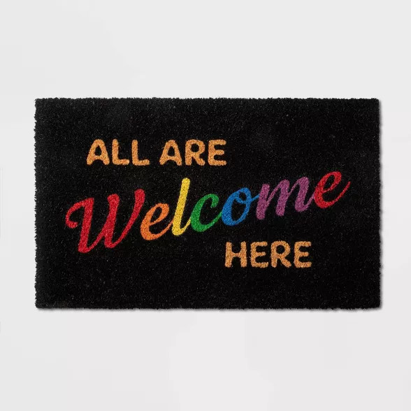 18"x30" All Are Welcome Here Doormat - Pride | Target