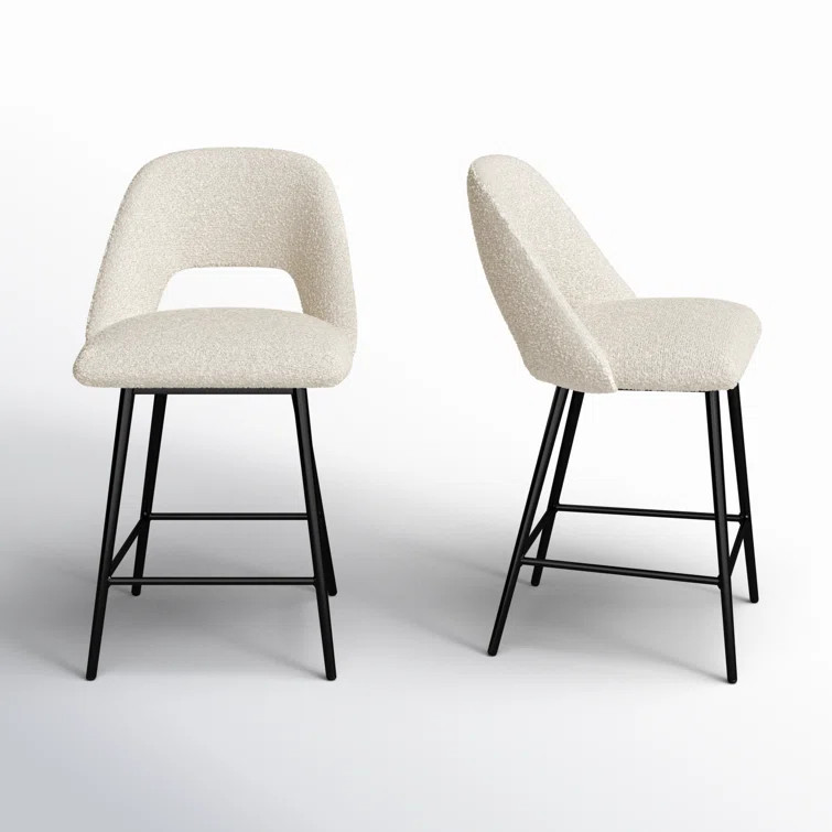 Valdez Boucle Bar & Counter Stool (Set of 2) | Wayfair North America