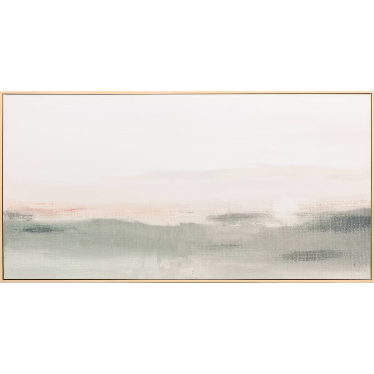 47" x 24" Haze Framed Wall Canvas - Threshold™: Modern Abstract Digital Art, Beige Frame | Target