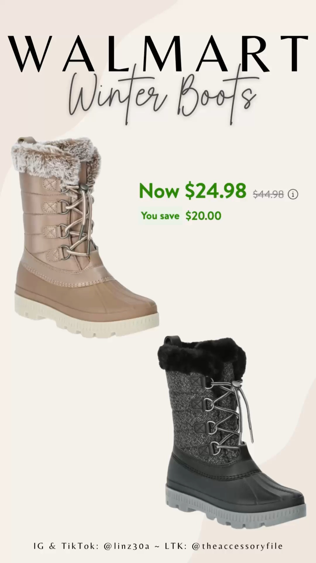 Winter boots on sale - I got them in my normal size. 

•memory foam
•skid resistant 
•temp rated to -5°F


Snow boots, winter shoes, 

#LTKSaleAlert #LTKShoeCrush #LTKSeasonal