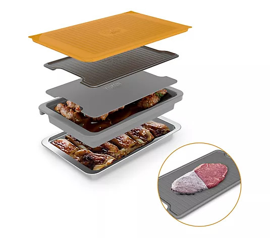 Make Your Selection: Premium Grill Prep N Serve with Defrosting Tray | QVC