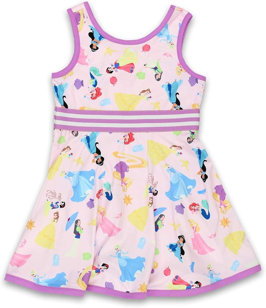 Disney Princess Toddler Girls Fit and Flare Ultra Soft Dress | Amazon (US)
