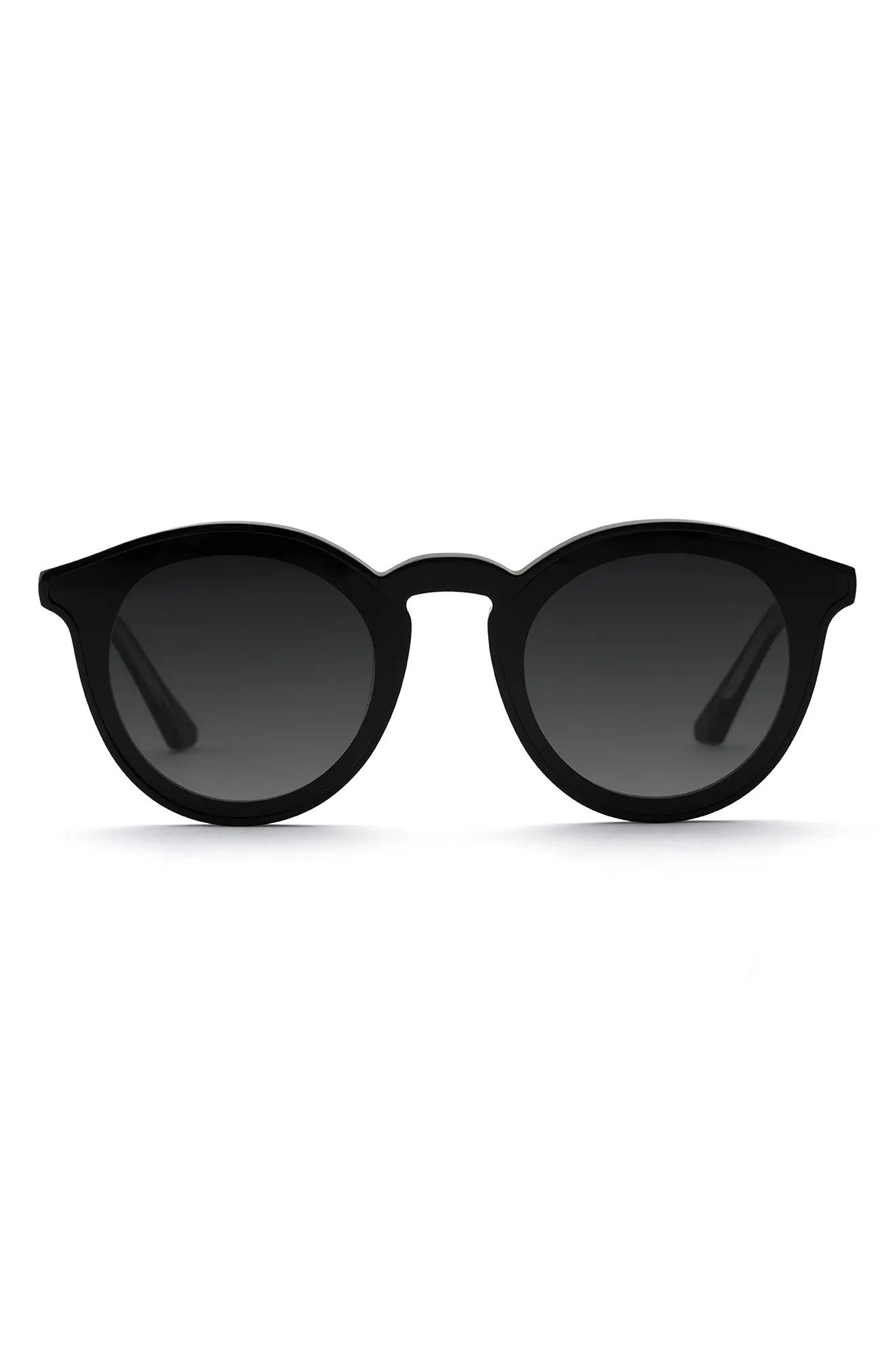 KREWE Collins 62mm Gradient Oversize Round Sunglasses in Black/Grey at Nordstrom | Nordstrom