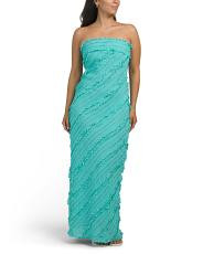 Strapless Ruffled Maxi Dress | TJ Maxx