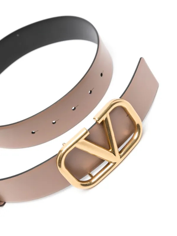 Valentino Garavani 40mm VLogo Signature Reversible Belt | Neutrals | FARFETCH | Farfetch Global