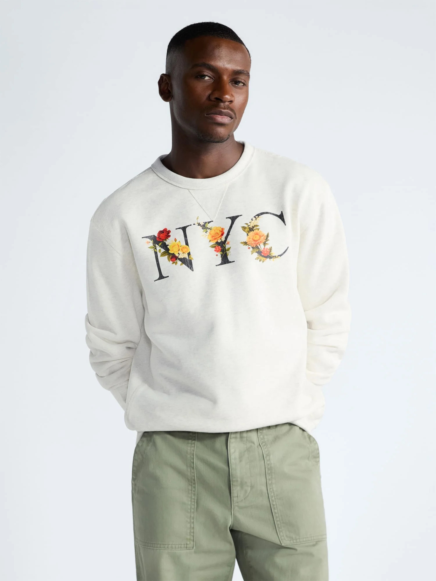 Free Assembly Men's New York Graphic Cotton Sweatshirt, Sizes S-2XL - Walmart.com | Walmart (US)