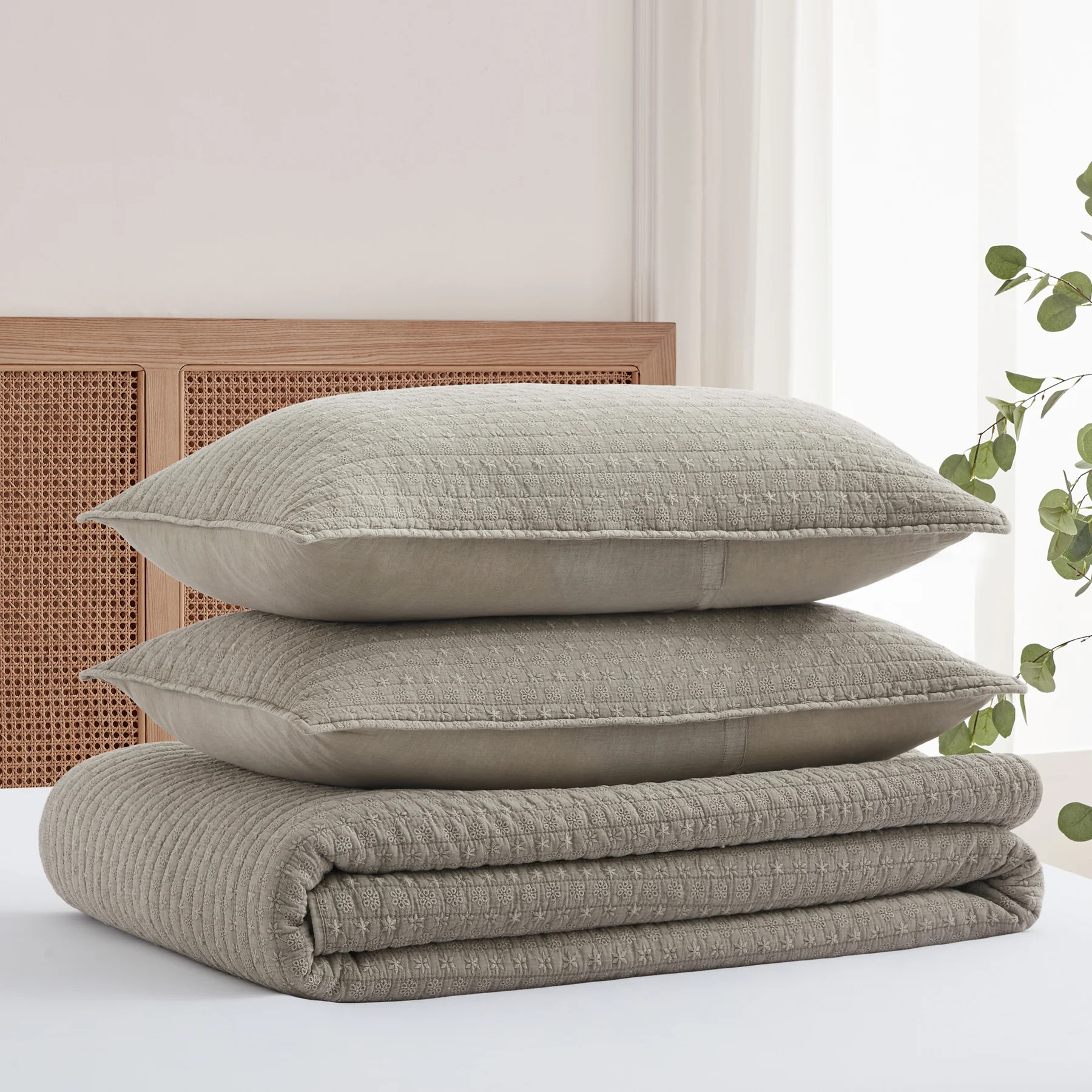 Eyelet Cream Quilt Set | Levtex Home