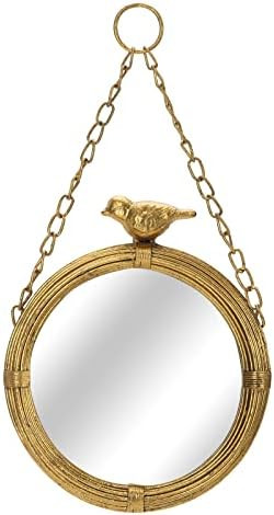 NIKKY HOME 6.7 Inch Decorative Small Hanging Mirrors Vintage Round Metal Framed Wall Mounted Mirr... | Amazon (US)