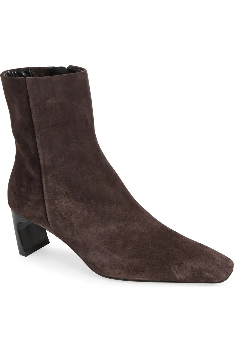 rag & bone Kai Genuine Calf Hair Ankle Boot in Dark Chocolate Suede at Nordstrom, Size 38.5 | Nordstrom