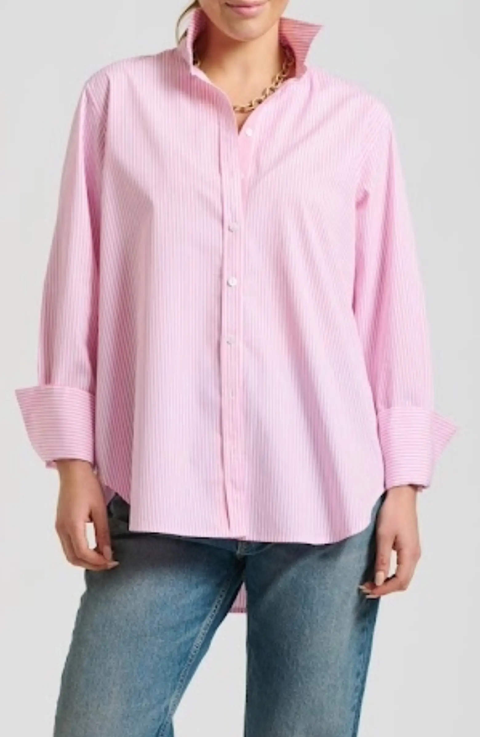 SHIRTY Elodie Stripe Cotton Button-Up Shirt | Nordstrom | Nordstrom