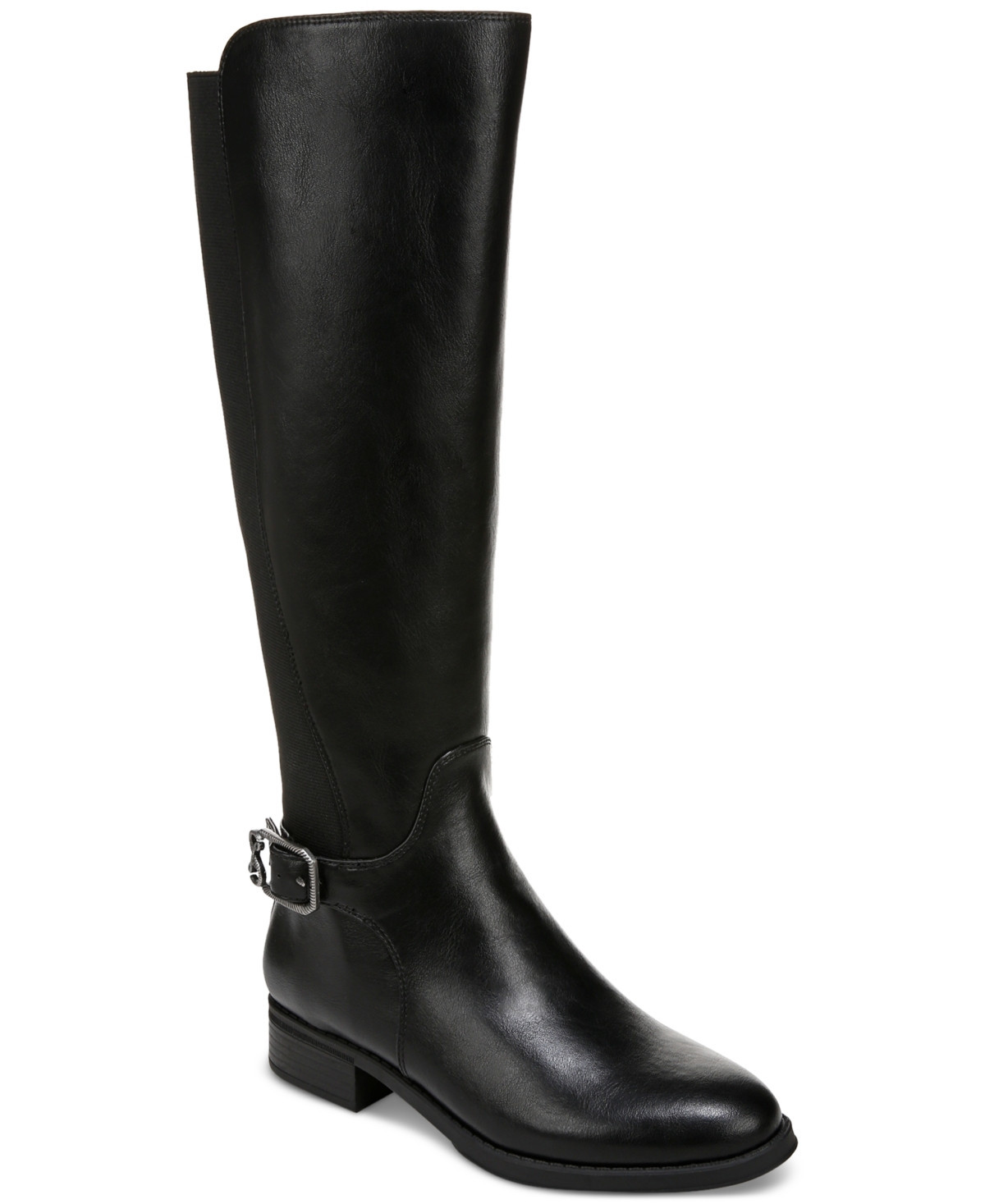 Sam and Libby Women's Percy Knee High Wide Calf Riding Boots - Black | Macy's