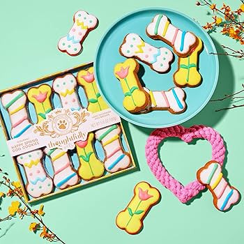 Thoughtfully Pets, Dog Cookie Gift Set for Easter, Peanut Butter Flavored Crunchy Dog Treats in B... | Amazon (US)