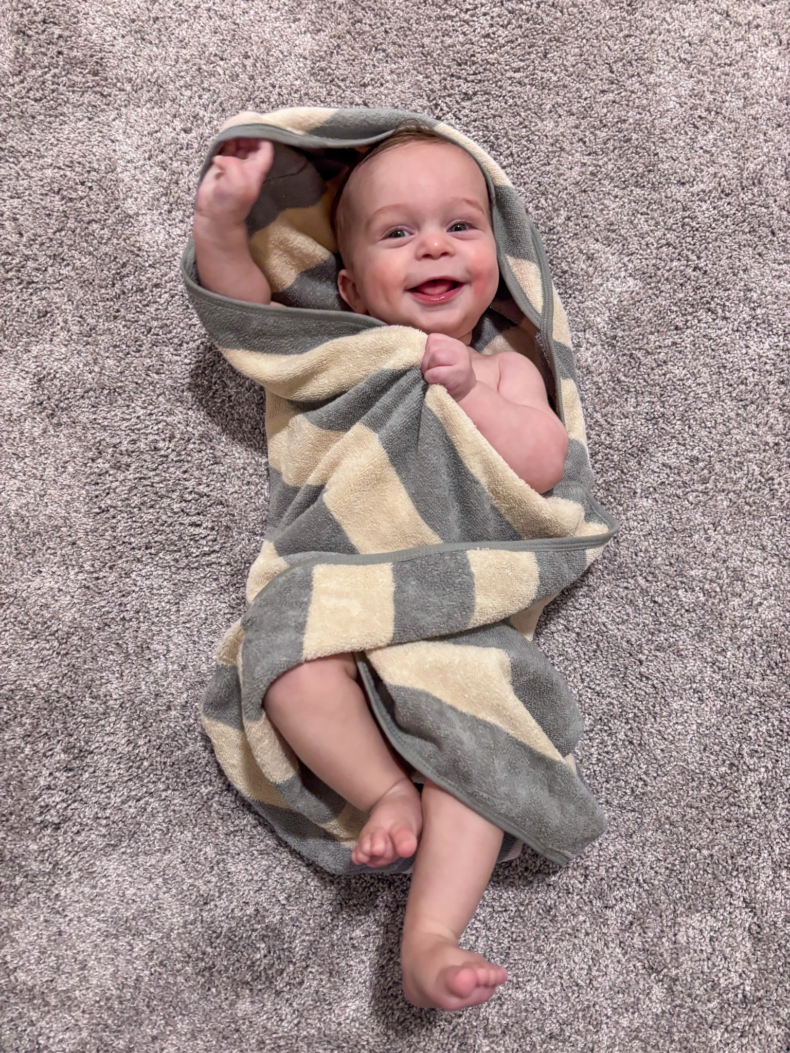 the cutest hooded towel for your baby! Also comes in pink and a neutral/oat color 🫶🏻 would make a great baby shower gift! baby boy. Baby products. Baby must haves. 

#LTKBump #LTKBaby #LTKmomlife