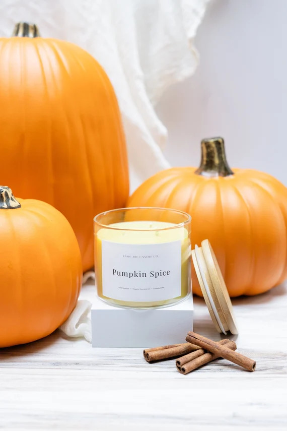 3 Wick Pumpkin Spice Beeswax Candle | Etsy (US)