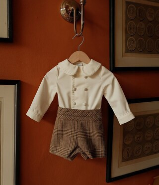 Edgehill Collection x Kristin Ellen Hockman Little Boys Peter Pan Collar Emil Short Set -  3T | Dillard's