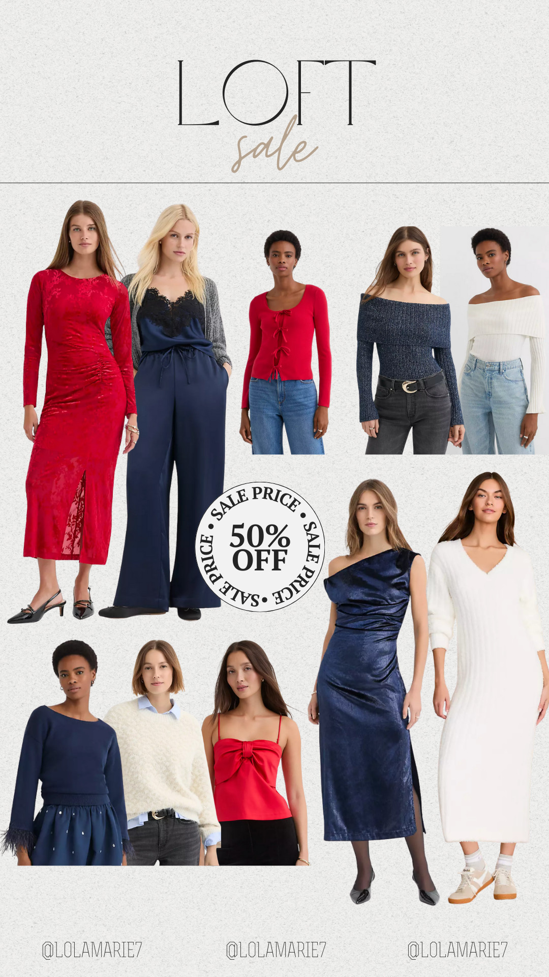 Loft is having a major sale!
50% off + an additional 20% at checkout! 

 #holidayparty #holidaystyle #christmasoutfit #christmasstyle #LTKGiftGuide #LTKHoliday #LTKootd