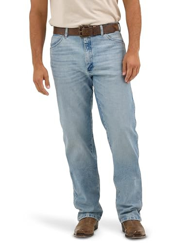 Wrangler Men's Cowboy Cut Original Fit Vintage Wash Jean, Authentic Blue, 34 x 36 | Amazon (US)
