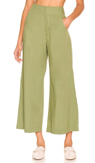 Menorca Cropped Solid Pant in Forest Glen | Revolve Clothing (Global)