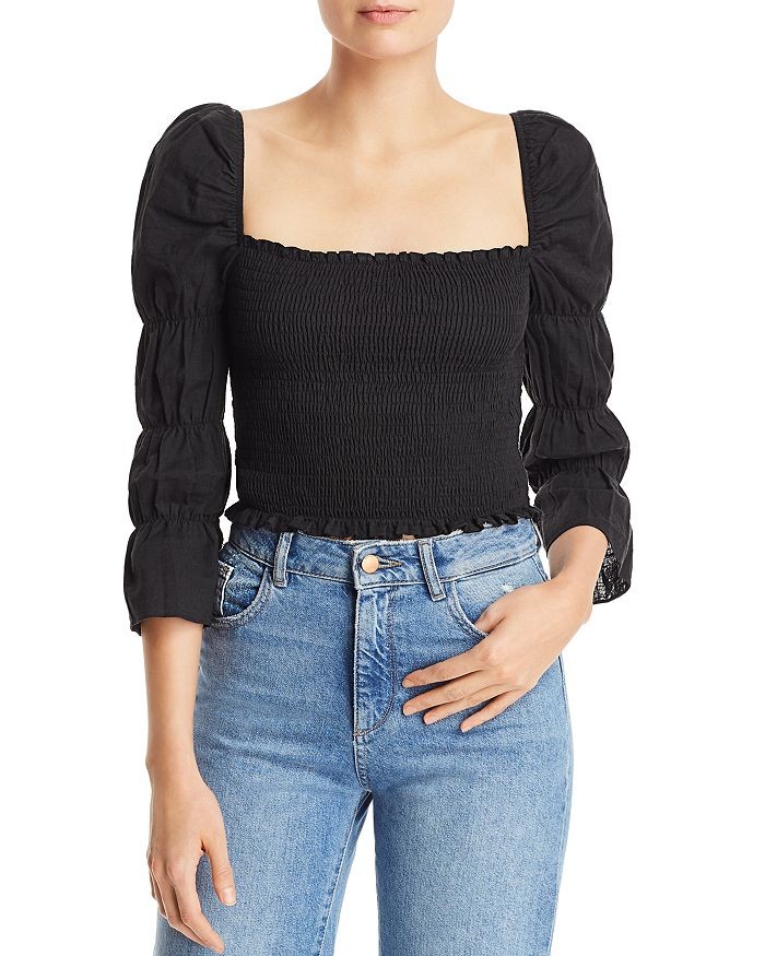 AQUA Smocked Tiered-Sleeve Top - 100% Exclusive Back to Results -  Women - Bloomingdale's | Bloomingdale's (US)