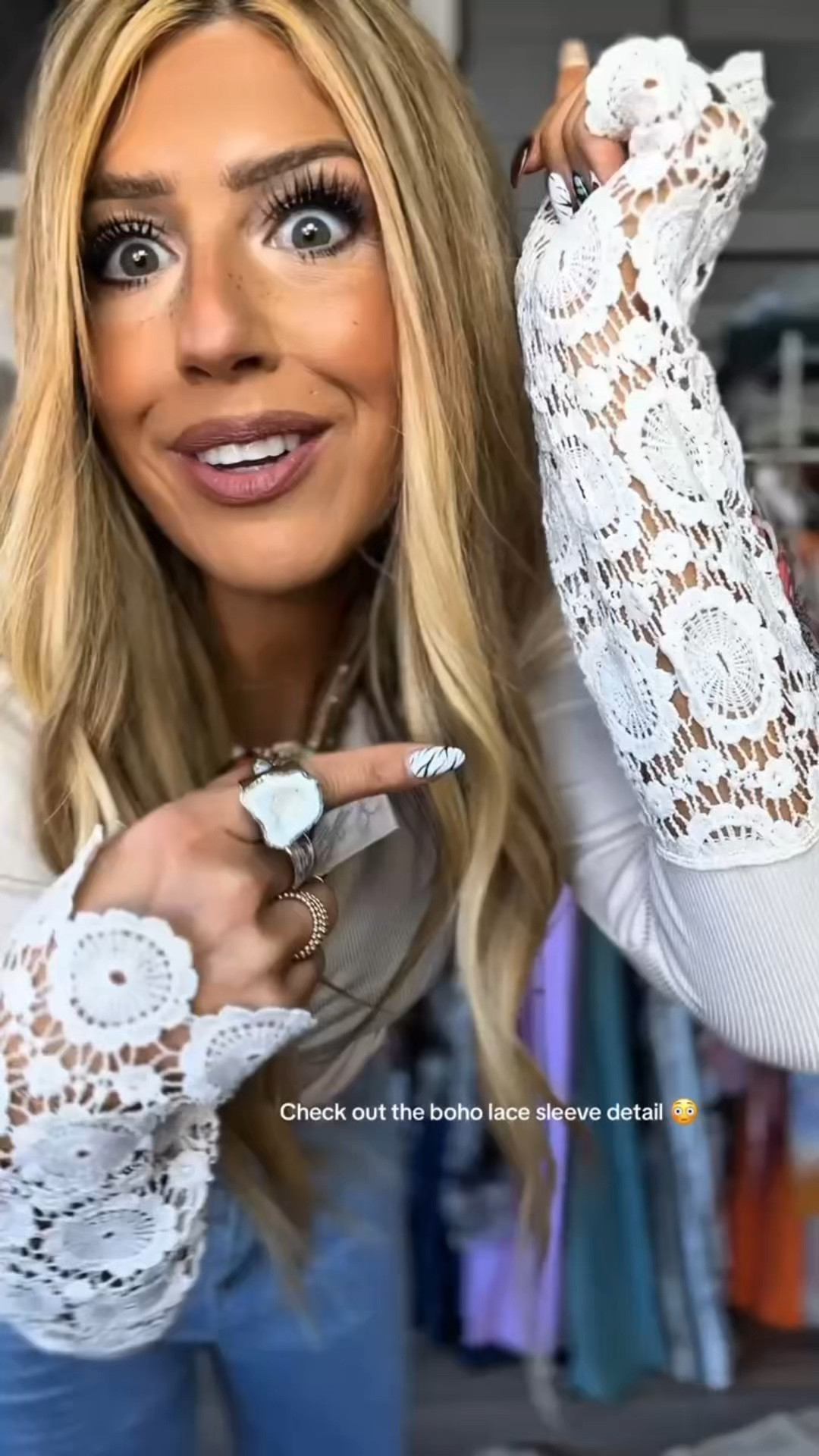 Super stretchy long sleeve henley tee but it’s the boho lace detail on the sleeve that makes this spring basic even better!! 

#LTKgrwm #LTKootd #LTKU