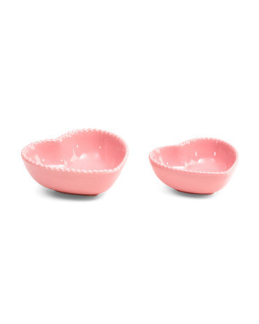 Set Of 2 Figural Heart Shaped Bowls | Marshalls