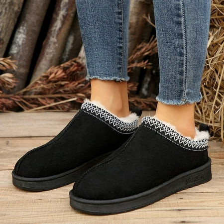Women s Slippers Platform Mini Boots Short Ankle Boot Fur Fleece Lined Sneakers House slippers Anti-Slip Boot For Outdoor | Walmart (US)