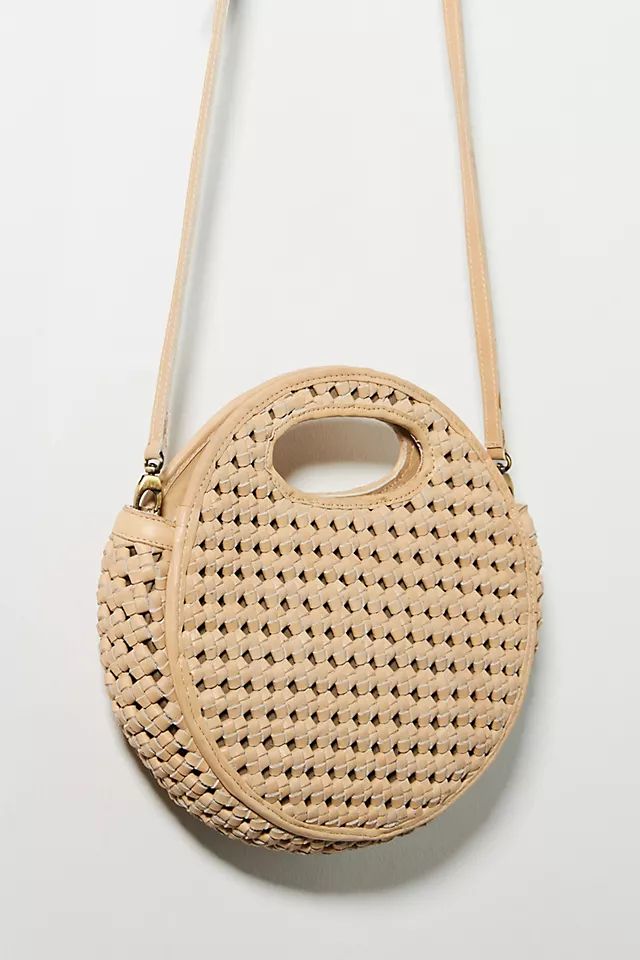 Bembien Woven Leather Circle Crossbody Bag | Anthropologie (US)