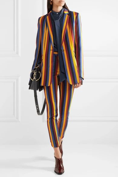 Striped cotton and wool-blend jacquard blazer | NET-A-PORTER (US)